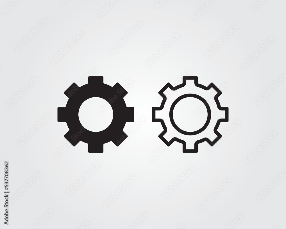 gear setting wheel icon vector gear setting wheel icon vector