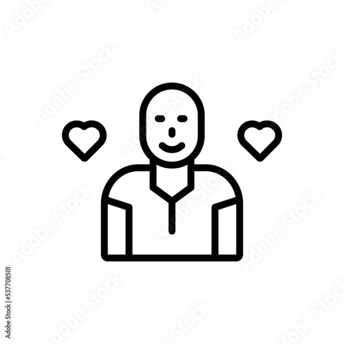 Black line icon for pleasure
