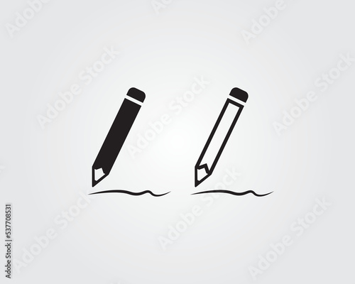 pen writing drawing pencil icon vector