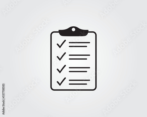 Task clipboard checklist icon vector 