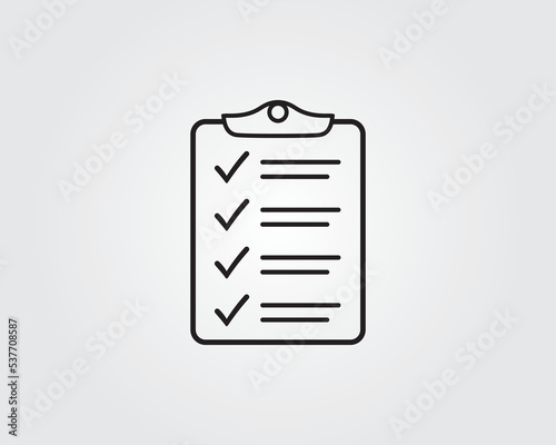 Task clipboard checklist icon vector 