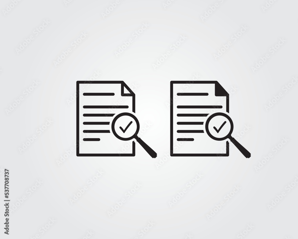 file  document verification audit checklist Icon vector