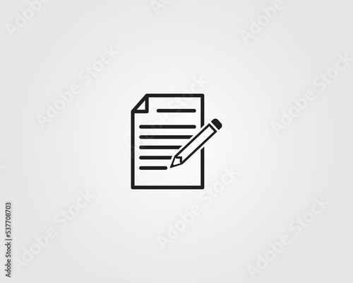 writing document pen edit icon vector