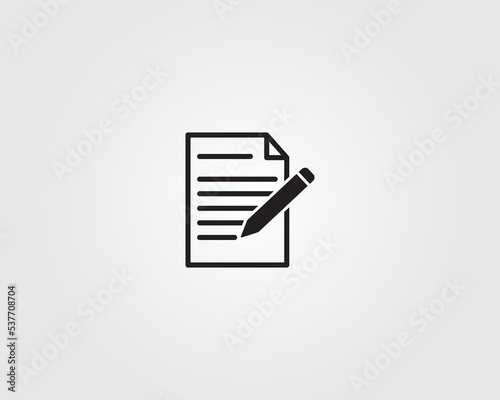 writing document pen edit icon vector