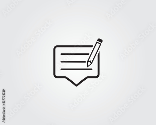 review comment writing feedback icon vector