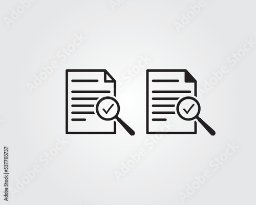 file  document verification audit checklist Icon vector