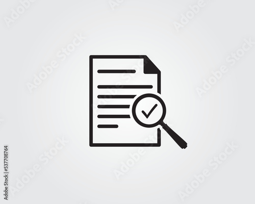 file  document verification audit checklist Icon vector