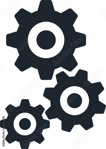 Cog gear Industrial icon, Settings icon.