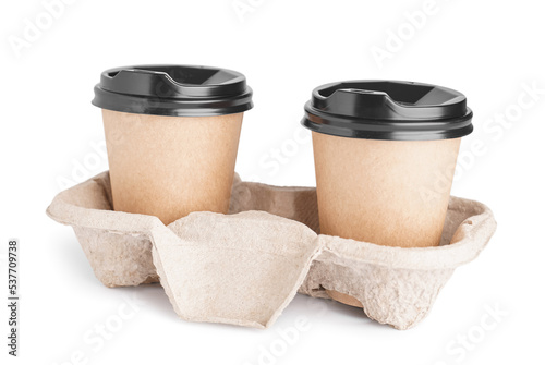 Two disposable kraft paper ...