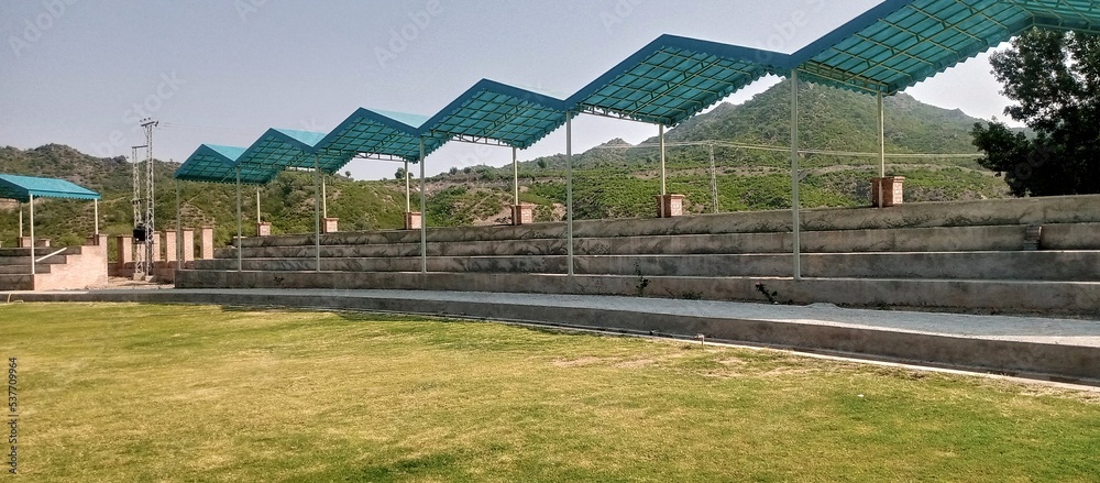 Fototapeta premium view of the playground