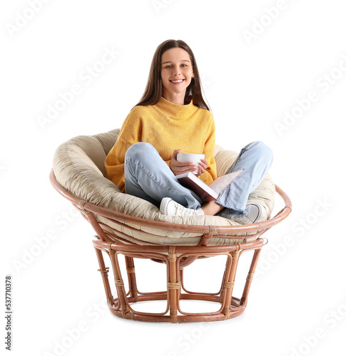 Beautiful woman with book s...