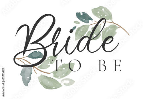 Bride to be bachelorette party vector calligraphy design.hen party or bridal shower hand written calligraphy card, banner or poster graphic design lettering vector element. Bride to be quote