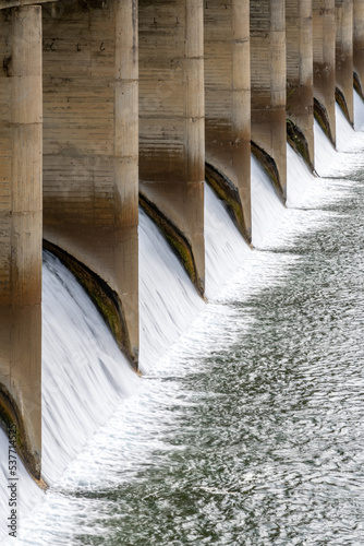 Canvas Print water released from hydroelectric power station