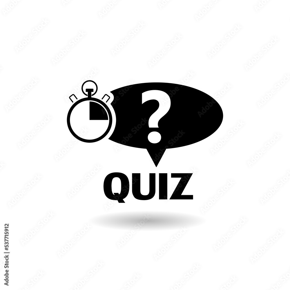 Quiz icon logo with shadow Quiz icon logo with shadow