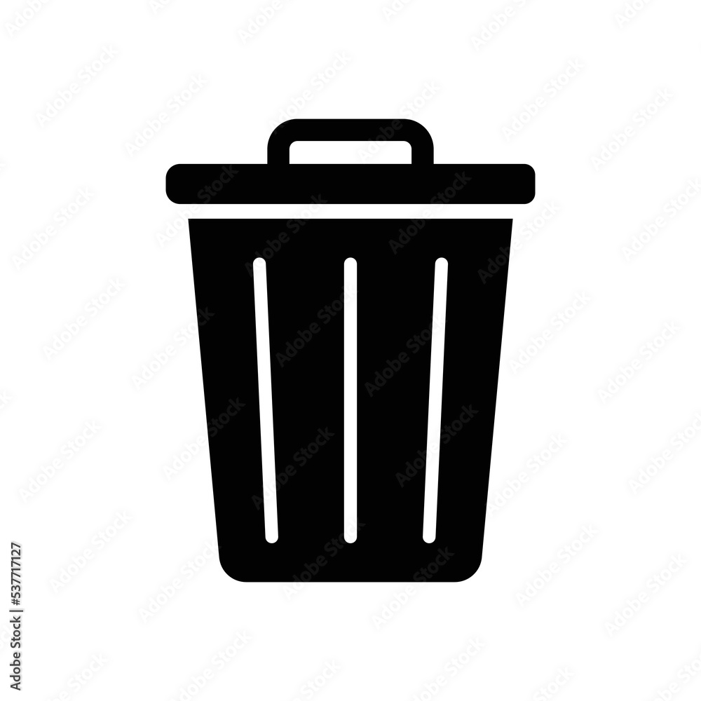 trash can icon vector design template in white background trash can icon vector design template in white background
