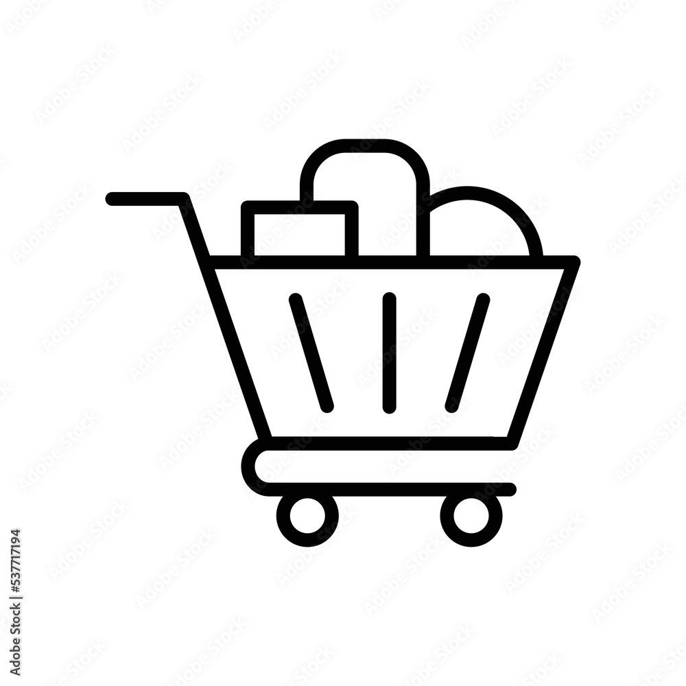 shopping chart icon vector design template in white background shopping chart icon vector design template in white background
