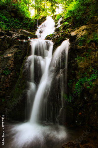 Todtnau Waterfall in the Black Forest Mountains, one of the highest waterfalls in Germany