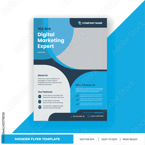 Professional Flyer Design - corporate business flyer, event flyer, vector flyer template,cover modern layout, poster, marketing agency poster , brochure cover design layout - 05