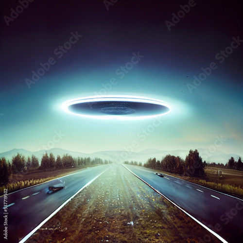 ufo on the road