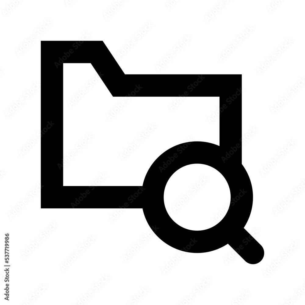 Search Folder Flat Vector Icon Search Folder Flat Vector Icon