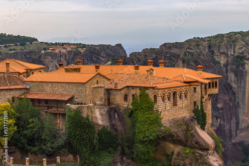 Greece - Meteora monastery in the mountains, popular place for tourists.... exclusive - this image sell onle Adobe stocл photo