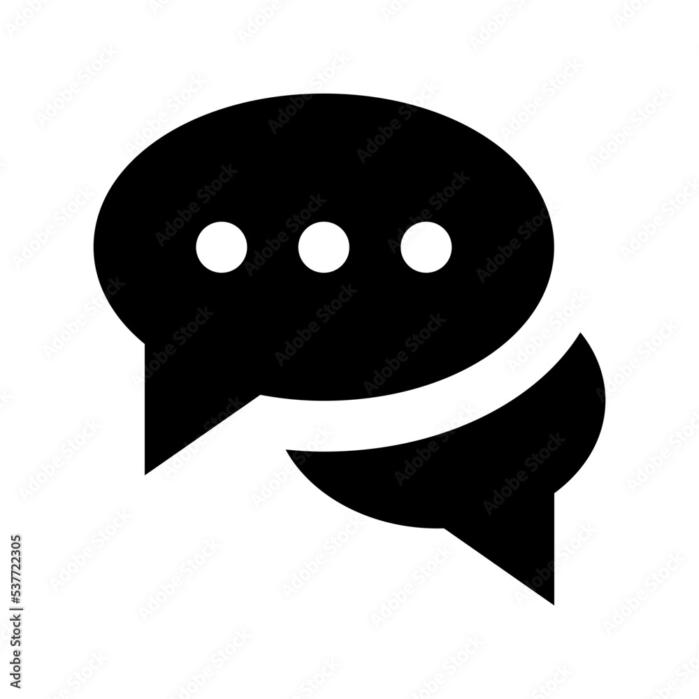 Speech Balloons Flat Vector Icon Speech Balloons Flat Vector Icon