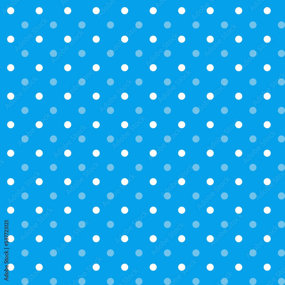 Cute romantic geometric seamless pattern of white and light blue polka dots isolated on a dark blue background Cute romantic geometric seamless pattern of white and light blue polka dots isolated on a dark blue background