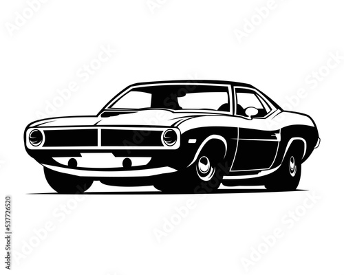 Muscle Car logo template for your company. Vector logo illustration