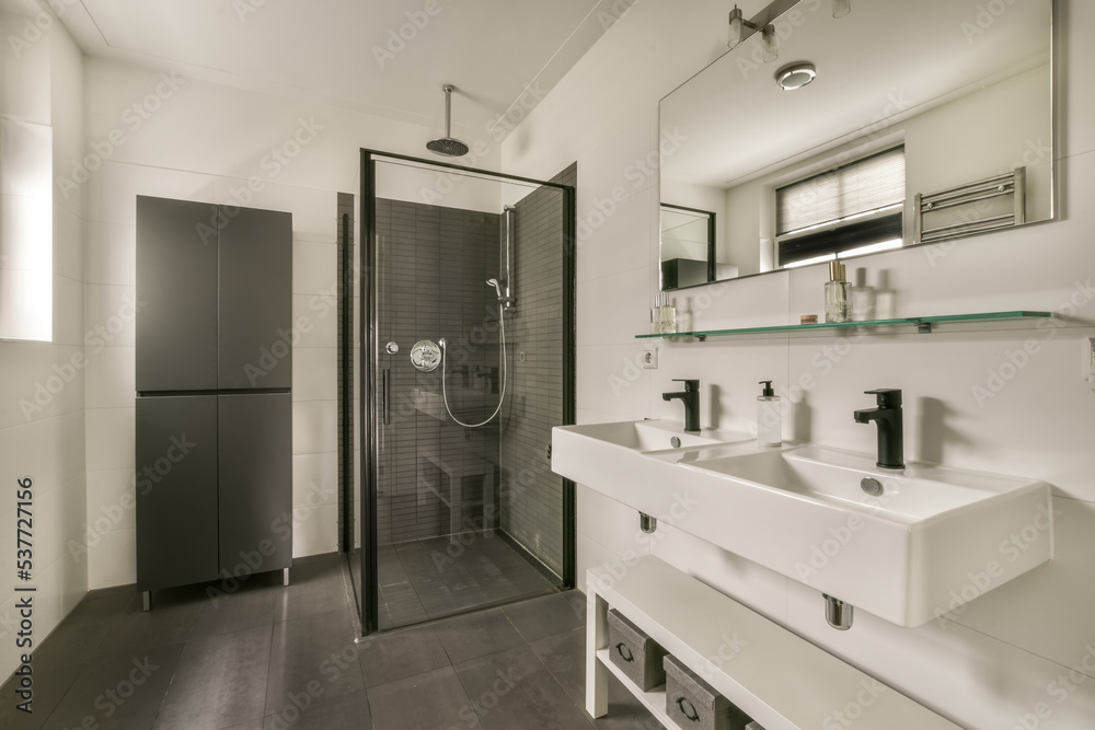 Interior of modern bathroom at home Interior of modern bathroom at home
