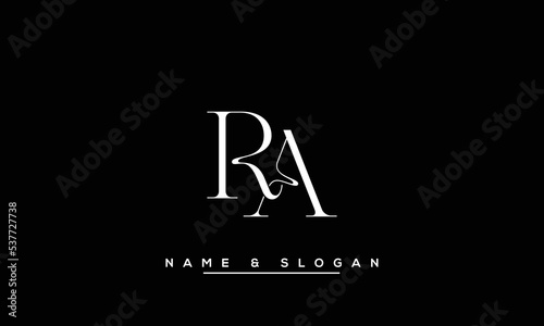 RA,  AR,  R,  A   Abstract  Letters  Logo  Monogram