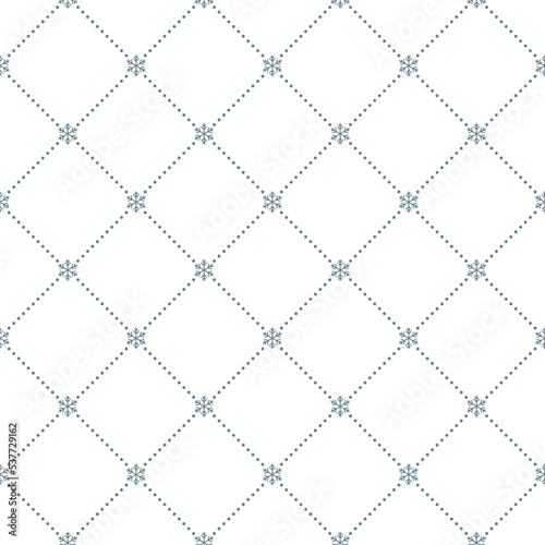 Snowflake seamless pattern. Monochrome abstract vector texture.