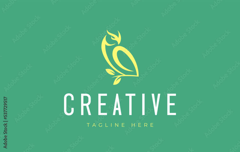 Owl Bird Logo Design Template