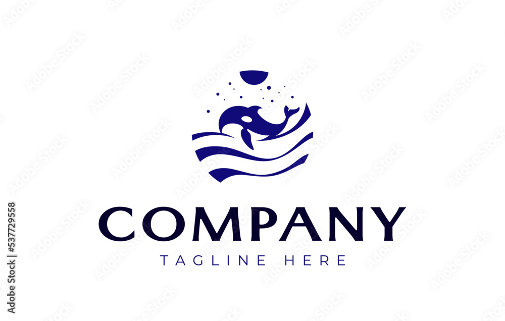 Orca Whale Logo Design Template Orca Whale Logo Design Template