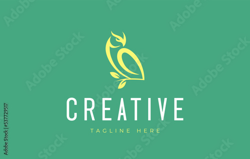 Owl Bird Logo Design Template