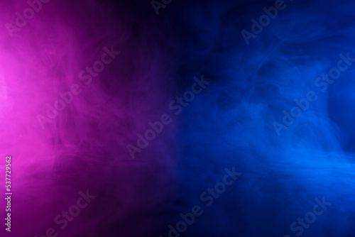 Smoke in neon light abstract background