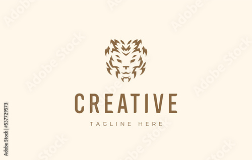 Wildcat Face logo Design Template