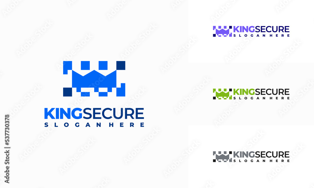 King Security logo designs concept vector, Security Technology logo symbol