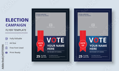 Election Campaign Flyer Template, Political Campaign Flyer Template, Vote Flyer Template, Political Election Poster
