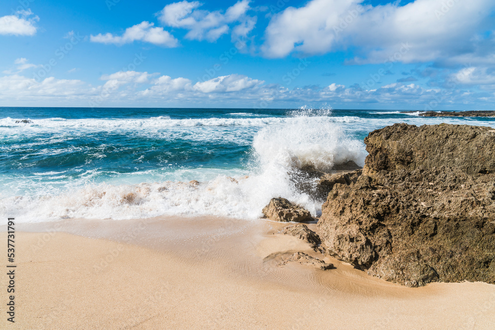 Three Tables beach in Oahu island,Hawaii,usa. Stock Photo Adobe Stock