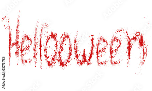 helloween text with blood texture vector