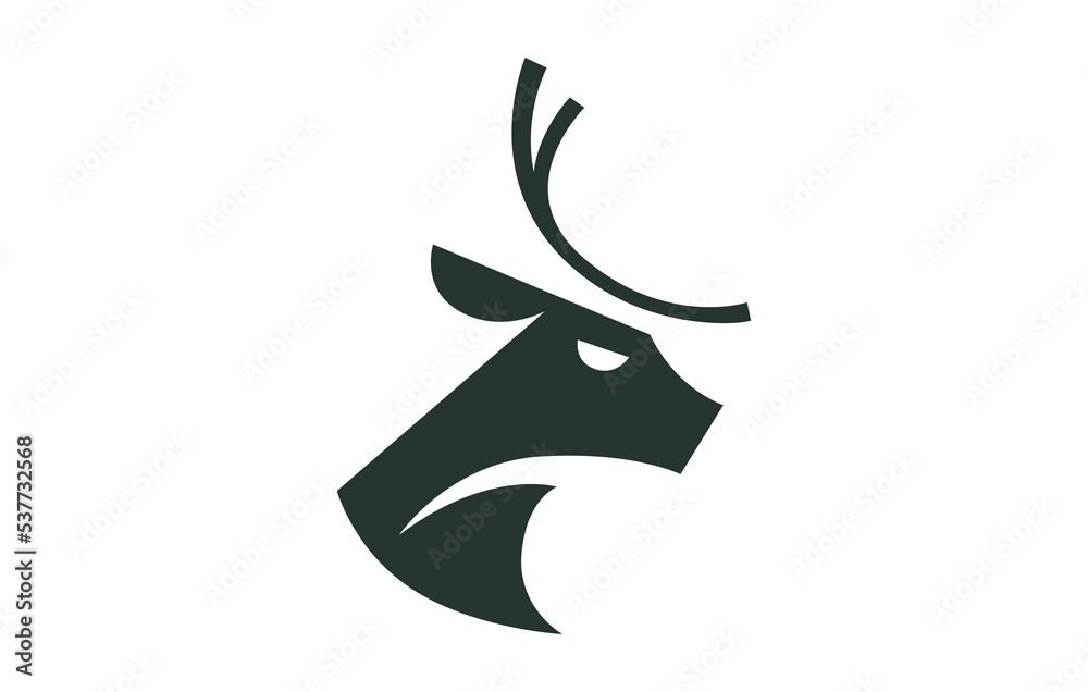Fototapeta premium Deer Head Logo Design Template