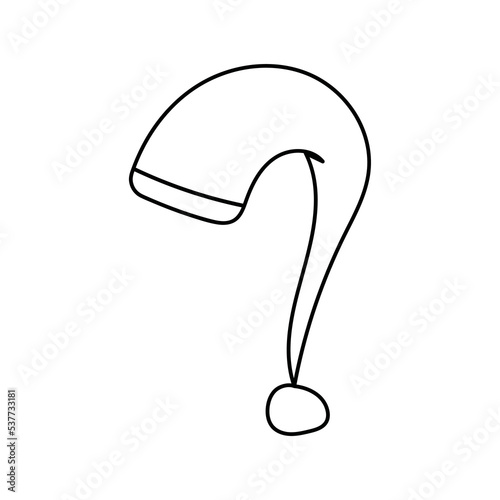 Hand drawn vector illustration of a hat cap for sleeping