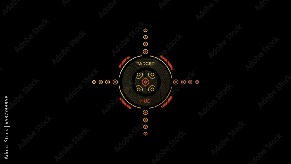 animated futuristic HUD UI element, target, with alpha channel for games and clips animated futuristic HUD UI element, target, with alpha channel for games and clips