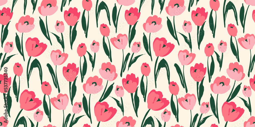 Floral seamless pattern. Vector design for paper, cover, fabric, interior decor and other