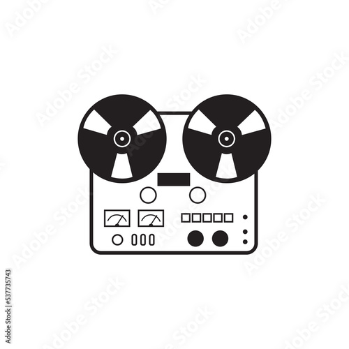 Retro reel to reel tape recorder