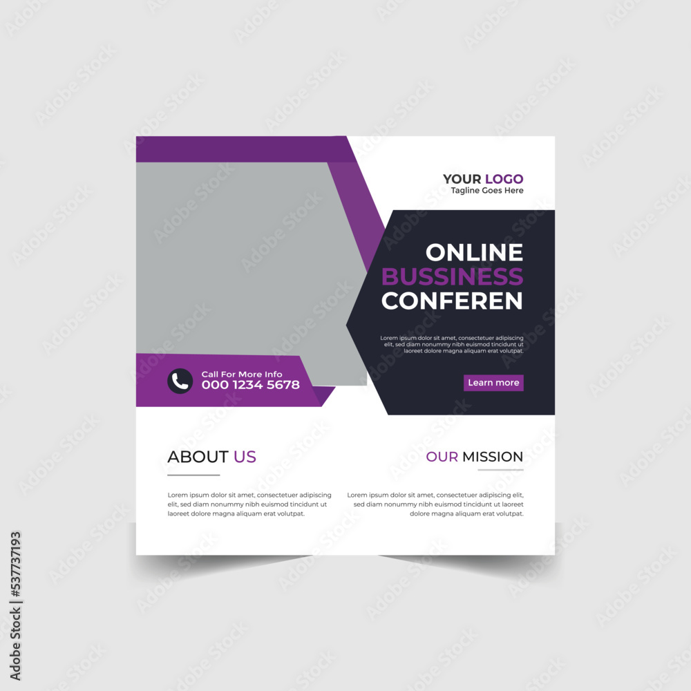 Professional Online Business Conference marketing social media post and banner template
Professional Online Business Conference marketing social media post and banner template