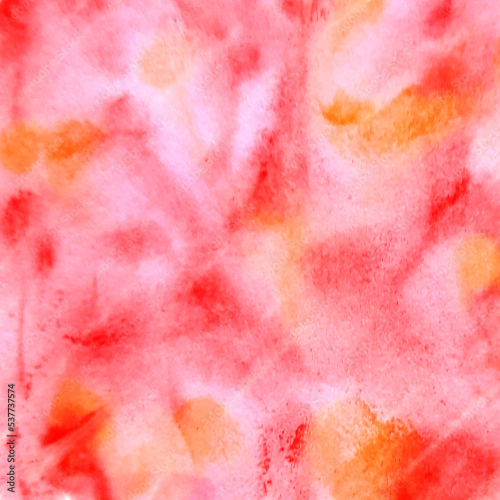 Red yellow watercolor abstract art design 