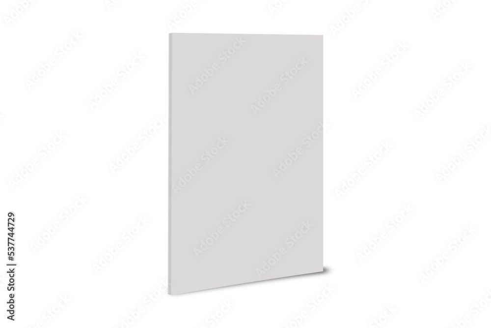 Magazine cover blank, book, booklet, brochure. The illustration is isolated on a white background. Mock Up template is ready for your design.3d rendering..