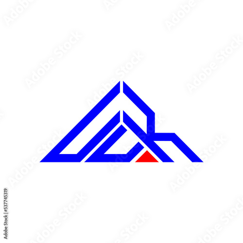 UUK letter logo creative design with vector graphic, UUK simple and modern logo in triangle shape.