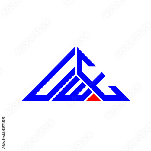 UWE letter logo creative design with vector graphic, UWE simple and modern logo in triangle shape.